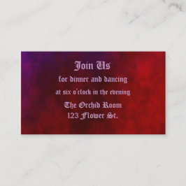 Tarjetas de recepción para el corazón gótico