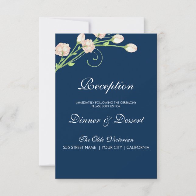 Tarjetas de Recepción - Rosas de Jardín Antiguas s (Anverso)