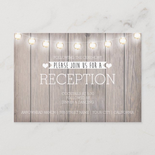 TARJETAS DE RECEPCIÓN RÚSTICAS - TARJETA DE RECEPC (Anverso)