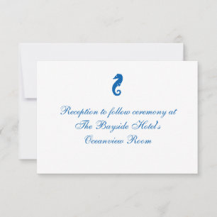 Tarjetas de recepción "Sea Horse Serenity"