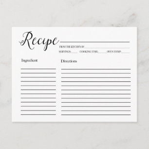 Tarjetas de receta