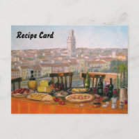 Tarjetas de receta Bella Artes italiano