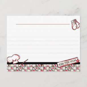 Tarjetas de receta. Besar al Coco