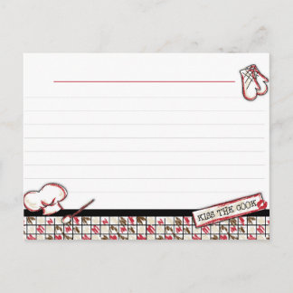 Tarjetas de receta. Besar al Coco