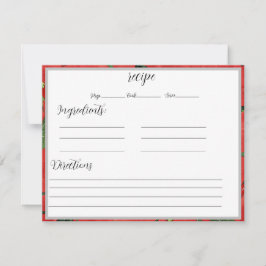 Tarjetas de receta con Chilies calientes