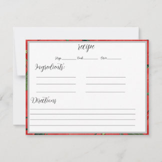 Tarjetas de receta con Chilies calientes