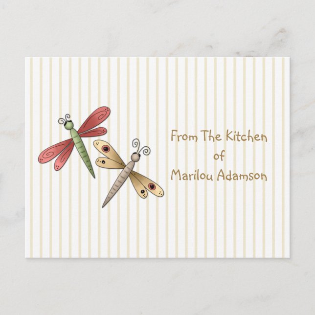 Tarjetas de receta de Dragonflies (Anverso)