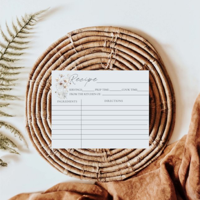 Tarjetas de receta de ducha de novia floral silves (Subido por el creador)