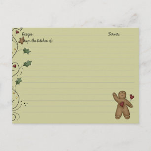 Tarjetas de receta de Gingerbread