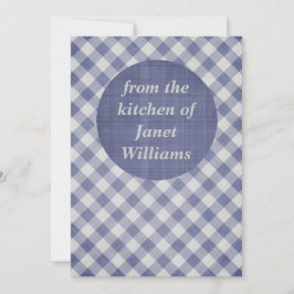 Tarjetas de receta de Gingham