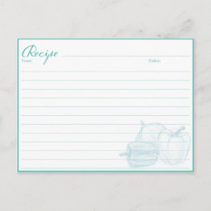 Tarjetas de receta de la familia, tarjetas de libr