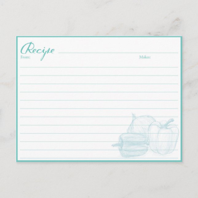 Tarjetas de receta de la familia, tarjetas de libr (Anverso)