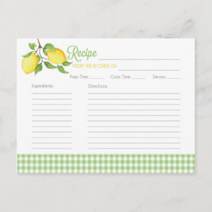 Tarjetas de receta de limón - Tarjetas de receta p