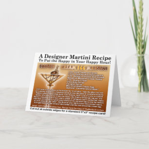 Tarjetas de Receta de Martini de Huevo de Pascua c