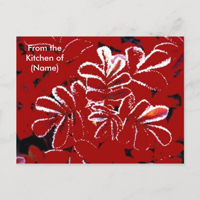 Tarjetas de receta de nieve para Navidades persona (Anverso)