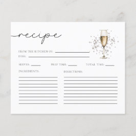 Tarjetas de receta de Pearl & Prosecco Bridal Show