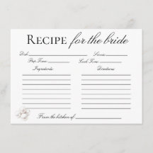 Tarjetas de Receta de Perlas y Prosecco para la No