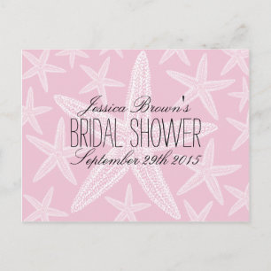 Tarjetas de receta de Starfish Beach Bridal Shower