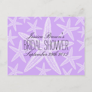 Tarjetas de receta de Starfish Beach Bridal Shower