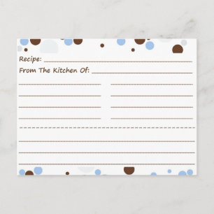 Tarjetas de receta Dotty Blank