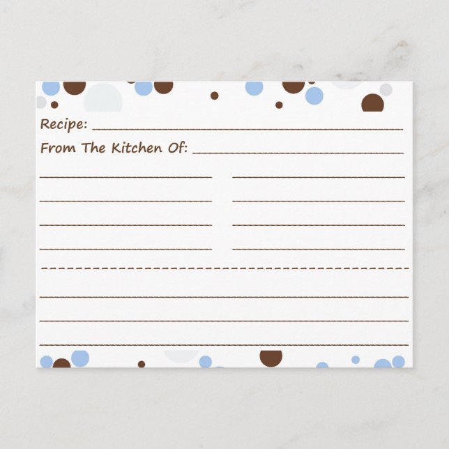 Tarjetas de receta Dotty Blank (Anverso)