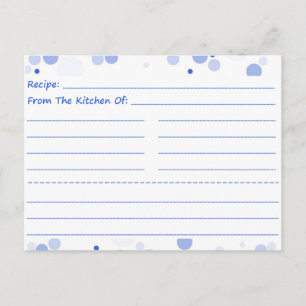 Tarjetas de receta Dotty Blank