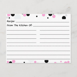 Tarjetas de receta Dotty Blank