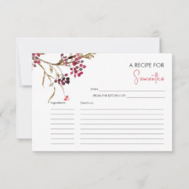 Tarjetas de Receta Imprimible Fall - Ducha Ruidosa