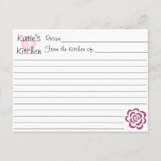 Tarjetas de receta para ducha de novia