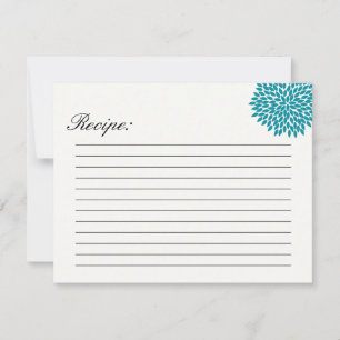 Tarjetas de receta para el diseño de las flores az