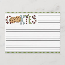 Tarjetas de receta para navidades