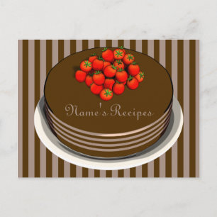 Tarjetas de receta para pasteles de chocolate