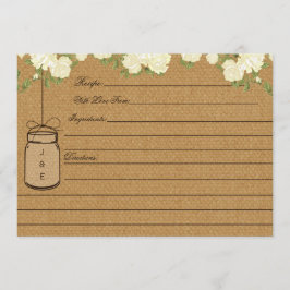 Tarjetas de receta rusas de ducha de novias Subtle