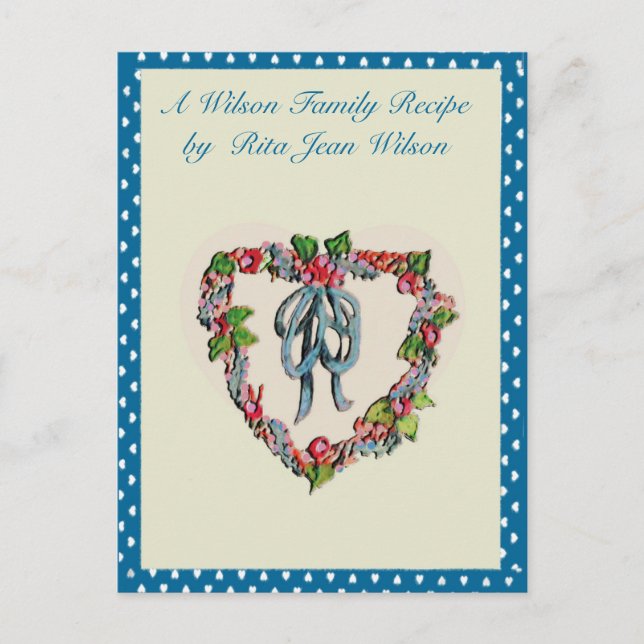 Tarjetas de recetas (Anverso)