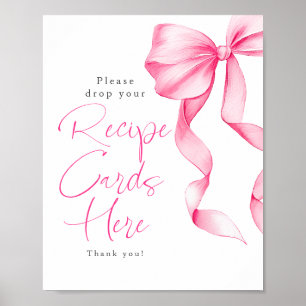 Tarjetas de Recetas Arco Rosa Desmayado Señal de D