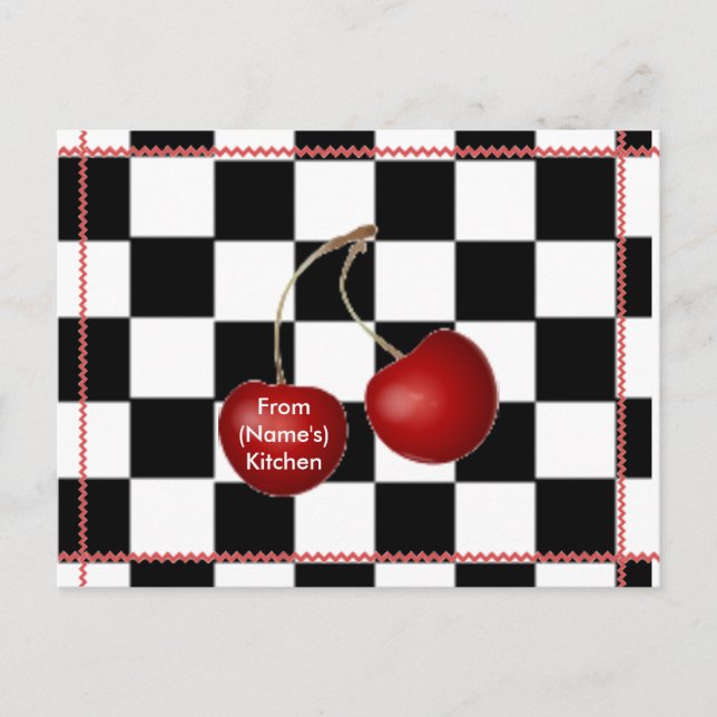 Tarjetas de recetas Cherry Retro (Anverso)