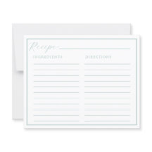 Tarjetas de Recetas Clásicas Elegantes