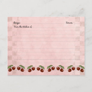 Tarjetas de recetas de cerezo