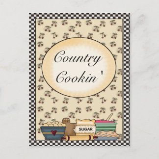 Tarjetas de recetas de cocina de campo
