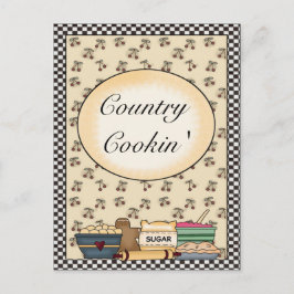 Tarjetas de recetas de cocina de campo