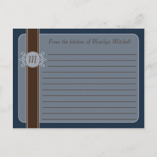 Tarjetas de recetas de cosecha clásicas de arándan
