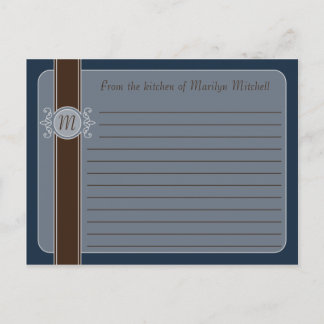 Tarjetas de recetas de cosecha clásicas de arándan