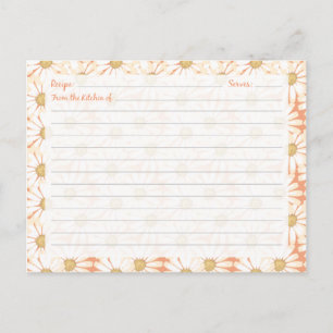 Tarjetas de recetas de cute daisy