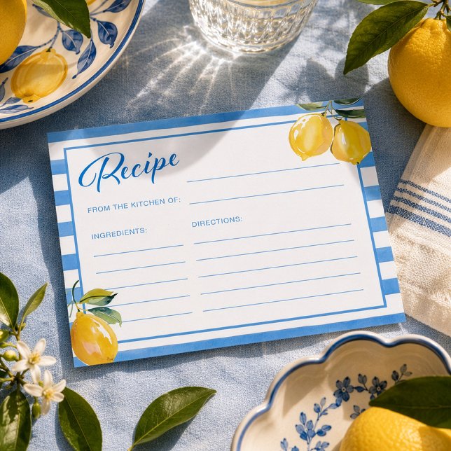 Tarjetas de Recetas de Desayuno Nupcial de Limón I (Subido por el creador)