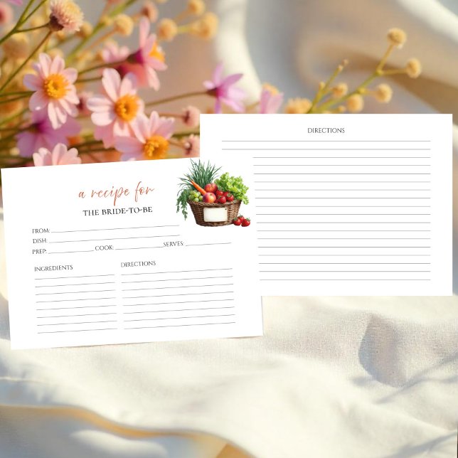 Tarjetas de recetas de ducha de novia fuera del me (Subido por el creador)