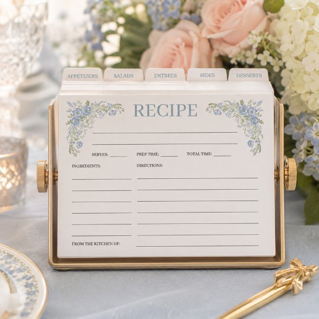 Tarjetas de Recetas de Ducha Nupcial Botánicas Vin (Subido por el creador)