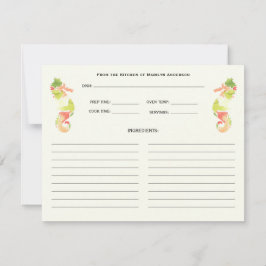 Tarjetas de Recetas de Familia Oceánica de Caballi