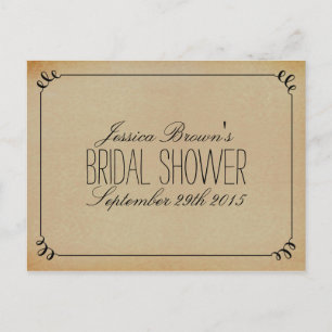 Tarjetas de recetas de la elegante ducha de novia 