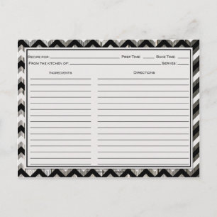 Tarjetas de Recetas de Madera de Granero Deteriora