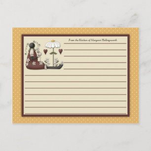 Tarjetas de Recetas de Mariquitas Campestres